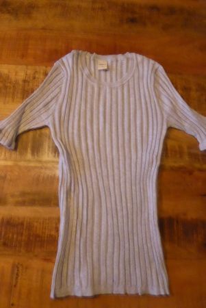 schöner Kurzarm Pullover Gr S zebra