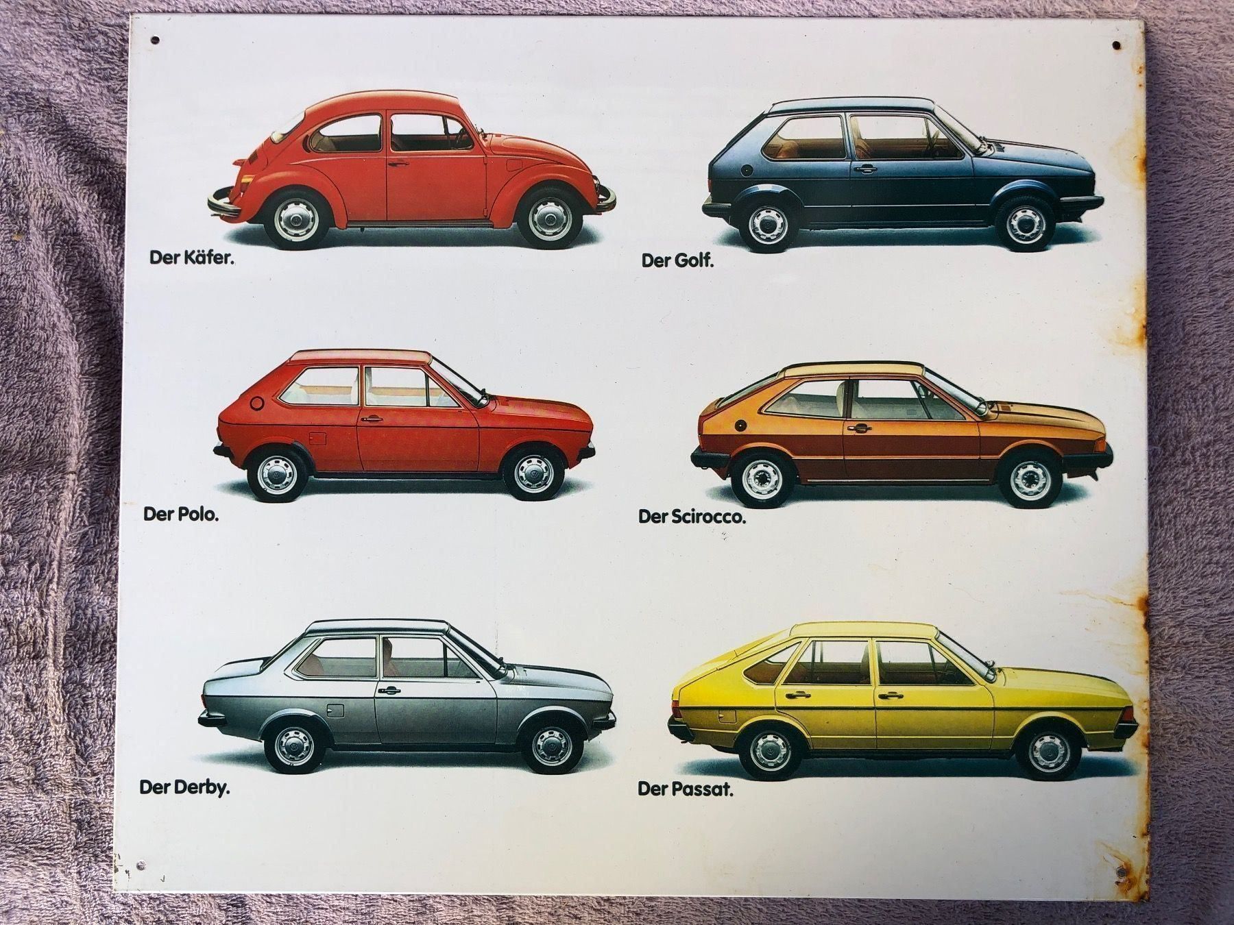 Schilder: Vw käfer golf polo scirocco derby passat – Neu (gemäss Beschreibung) aus Reinach AG von rares75
