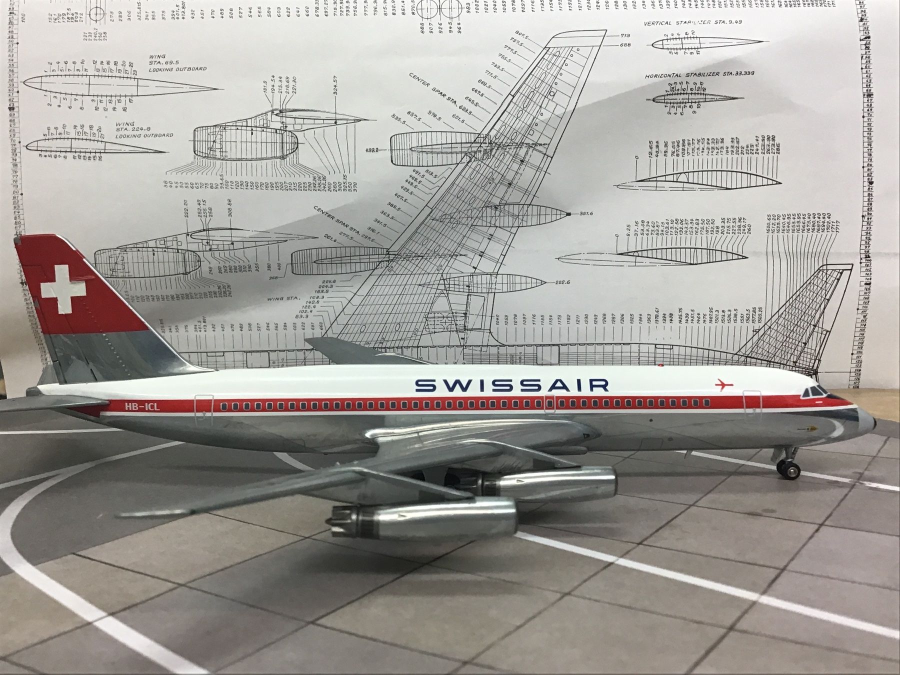 Swissair Kit di modellismo & Modellini statici: Convair 880 1:200 Sissair Inflight – Usato da Männedorf venduto da Modelle-aller-Art 3