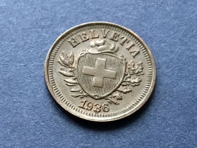 Alle Münzen: 1 Rappen 1936 VZ ++ – Gebraucht aus St. Margrethen SG von alfapeugeot10 2