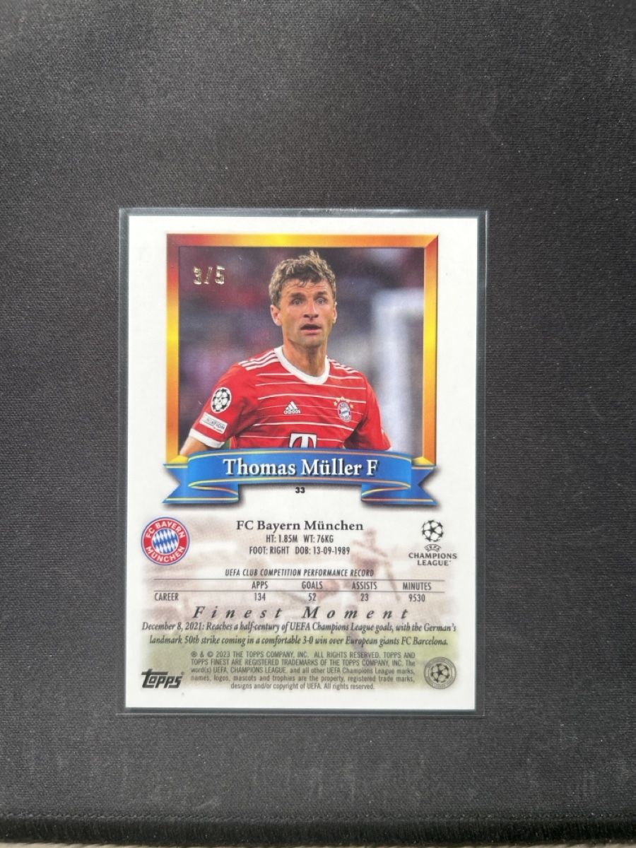 Topps Carte collezionabili: Topps Finest Moments Thomas Müller /5 – Usato da Greppen venduto da hcv_cc2r 1