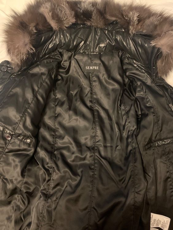 Pelzjacke Mantel Echtpelz Fuchs schwarz (Neu (gemäss Beschreibung