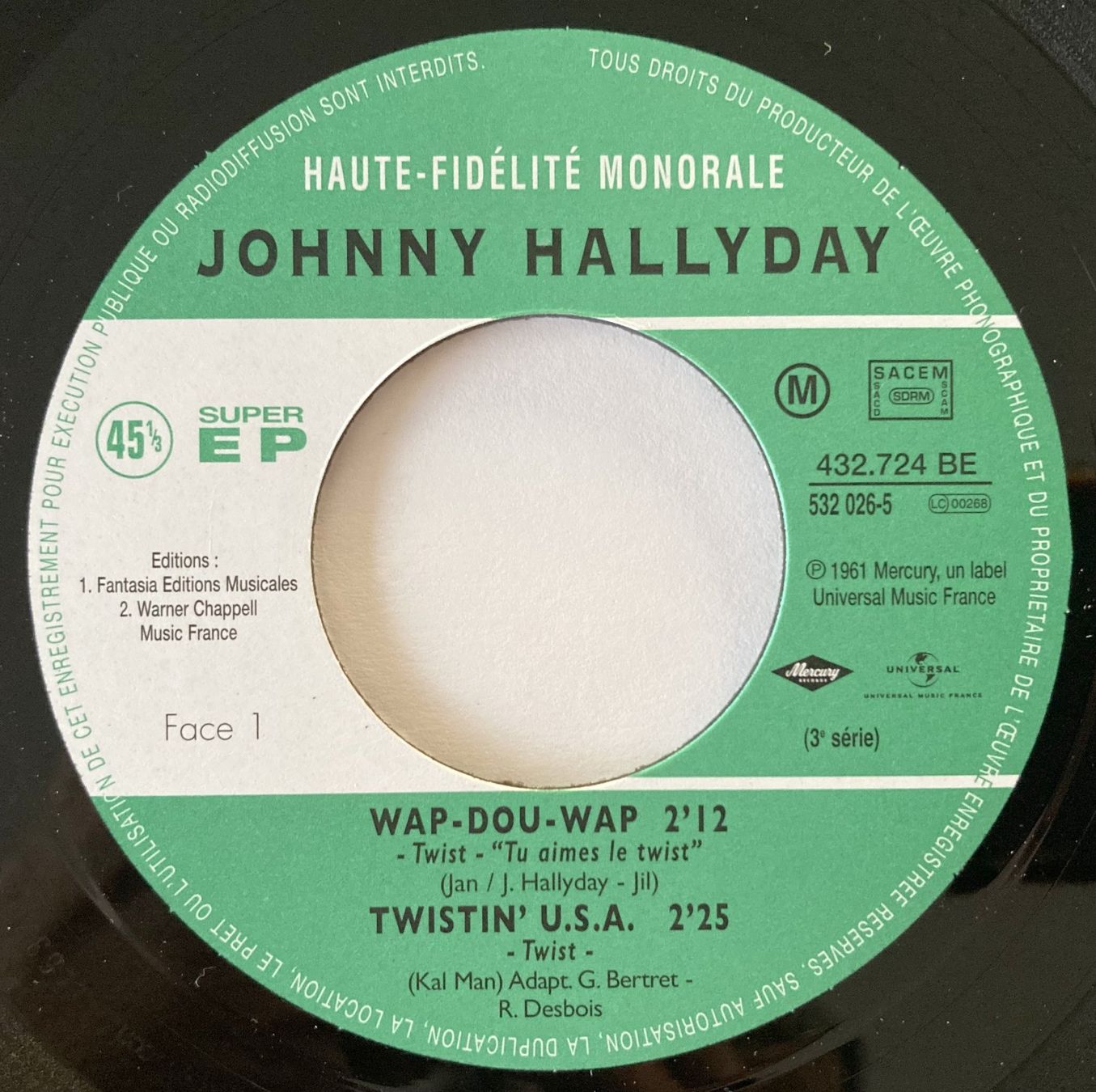 Dischi in vinile: JOHNNY HALLYDAY - WAP-DOU-WAP – Usato da Bottens venduto da hotter-than-hell 2