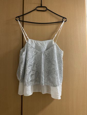 Glitzer Top, Silber, Sommer, Grösse M - Neuwertig!