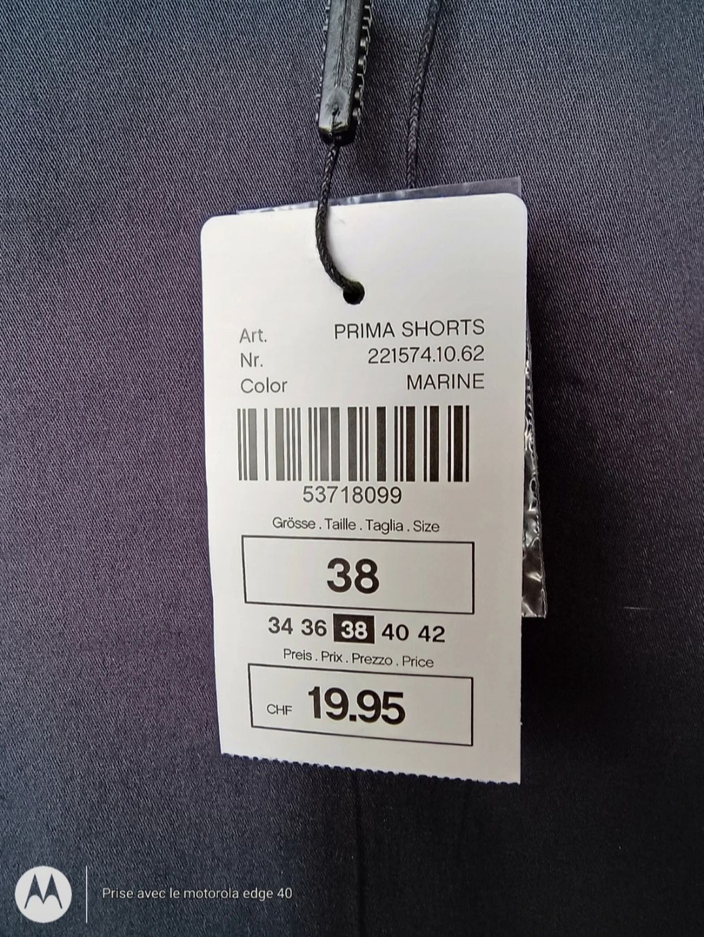 Hosen: Chicorée Short coton bleu marine 38 - Neuf – Neu und originalverpackt aus Genève von Brachiopode 4