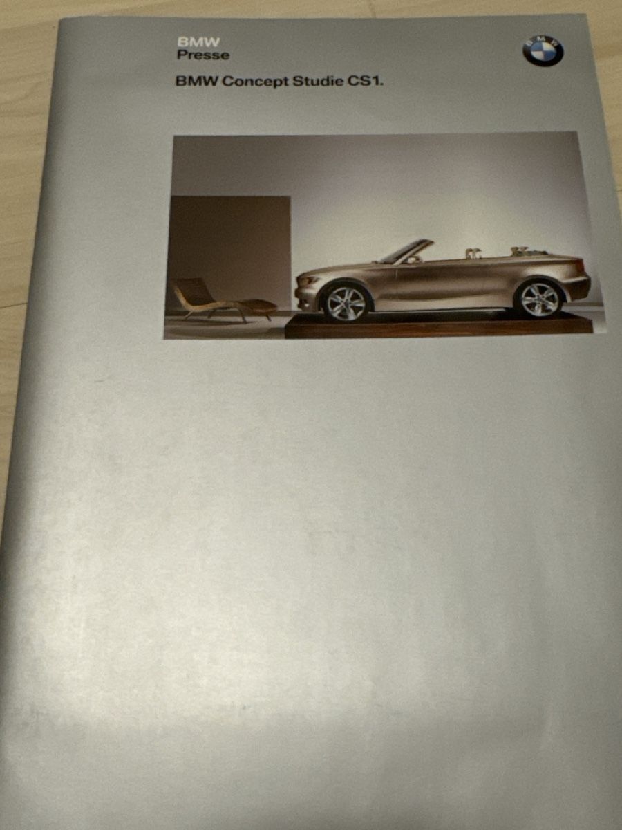 BMW Documenti: BMW Concept Studie CS1 - Exklusives Pressematerial – Usato da Grenchen venduto da Lucy68