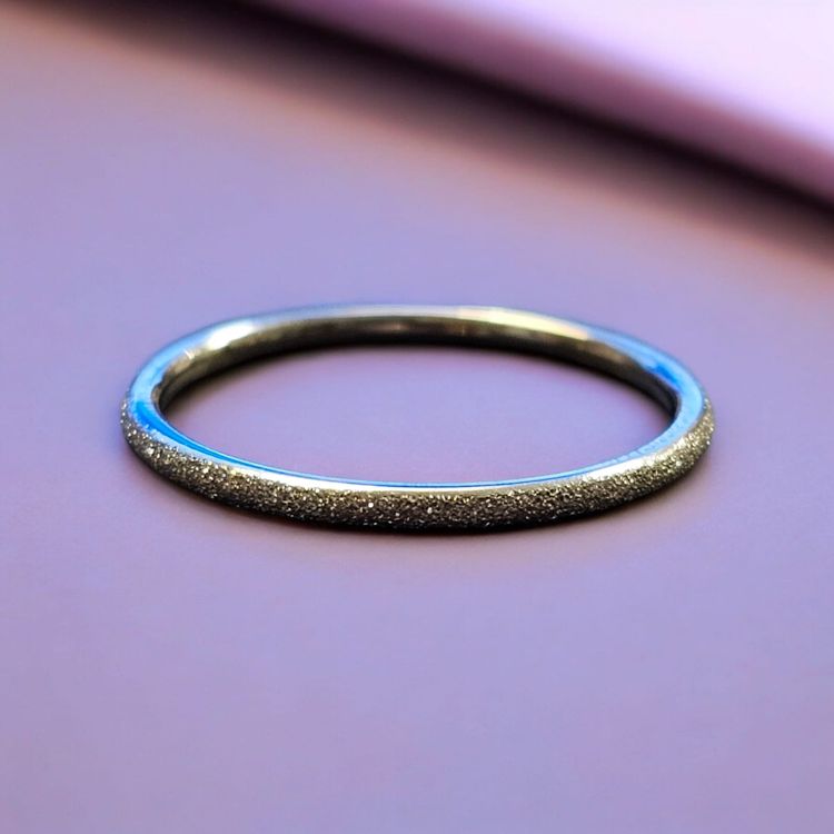Stahl Ring 2mm breit diamantiert Ring Grösse 60 (Neu (gemäss ...