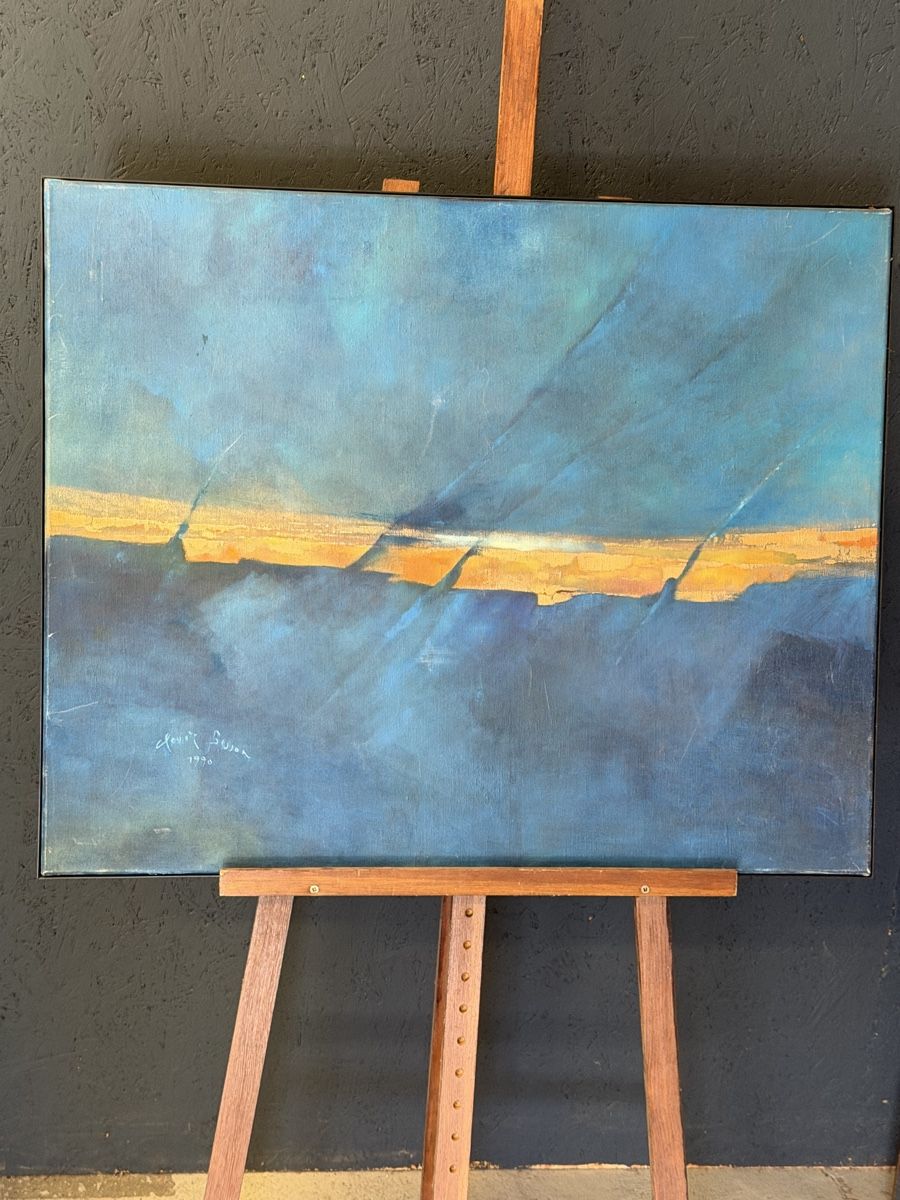 Dipinti: Tableau abstrait signé Besson 1990 format 80x60 cm – Usato da montreux venduto da Always-Good