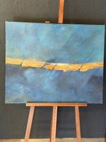 Tableau abstrait signé Besson 1990 format 80x60 cm