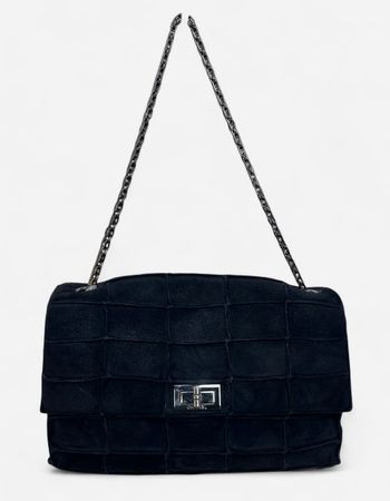 Chanel 2.55 Suede Single Flap Shoulder Bag – Schwarz