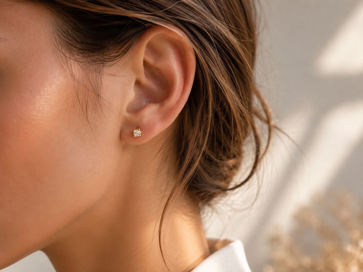 Ohrringe & -stecker: Solitaire Studs – Neu und originalverpackt aus Zürich von MML 1