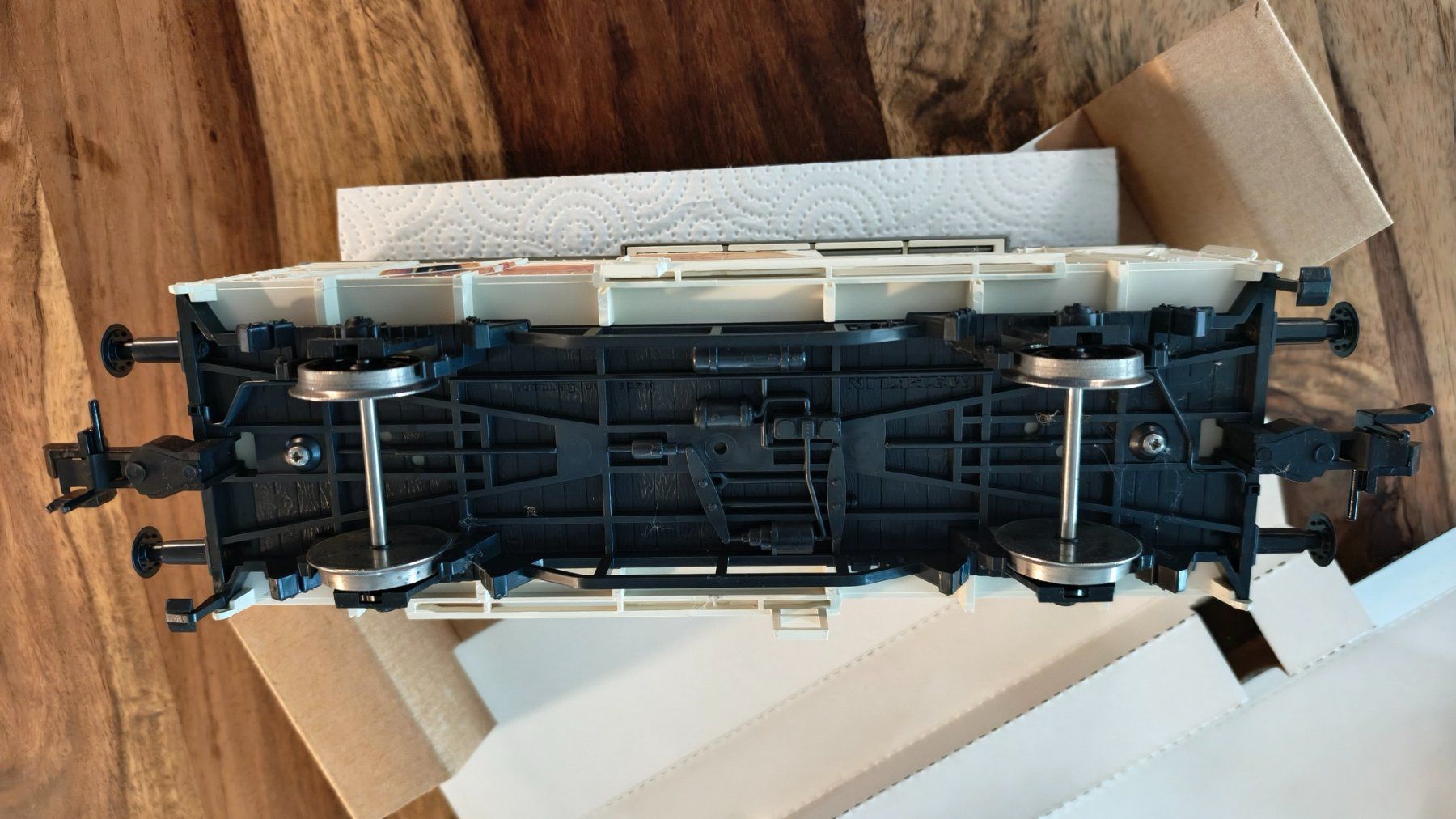 Märklin Modellini di ferrovie: Märklin 5846 Gedeckter Güterwagen Steiff – Usato da Fischbach LU venduto da Winnibaer 6