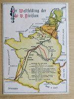 Antike Ansichtskarte , Westfeldzug der SS Division