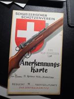 Schweiz. Schützen Verein Anerkennungskarte 1947