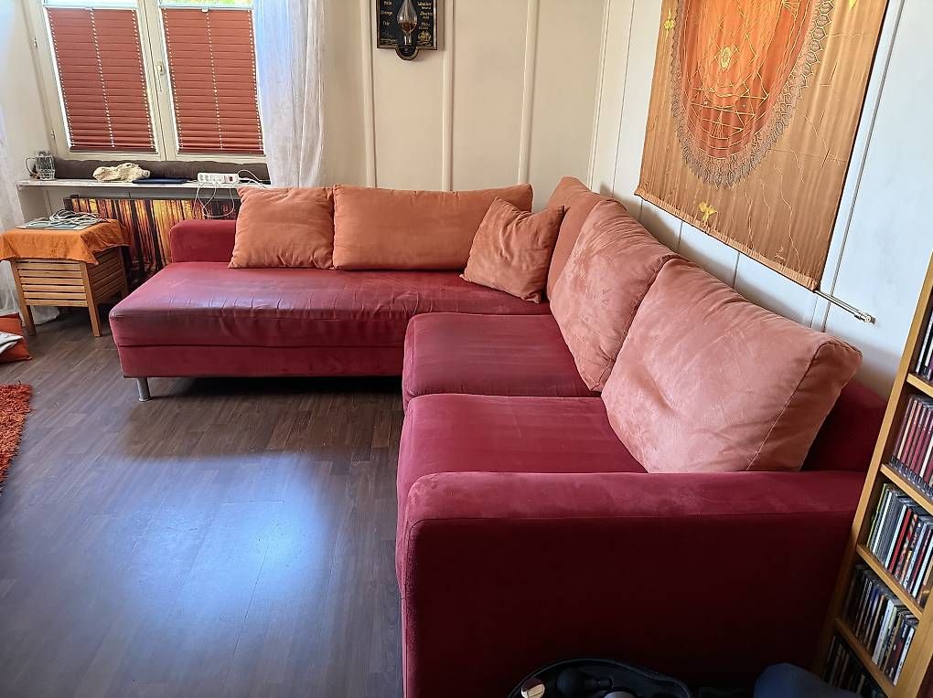 Divani: Ecksofa  weinrot, Alcantara – Usato da Feuerthalen venduto da man_yc7y 1