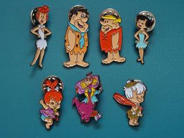 Set mit 7 Familie Feuerstein Pins