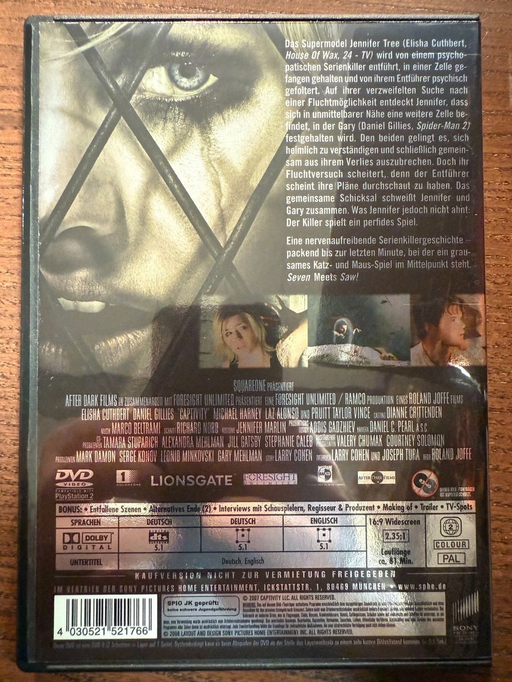 Alle DVDs: Captivity – Gebraucht aus Zürich von FilmFreunde 1