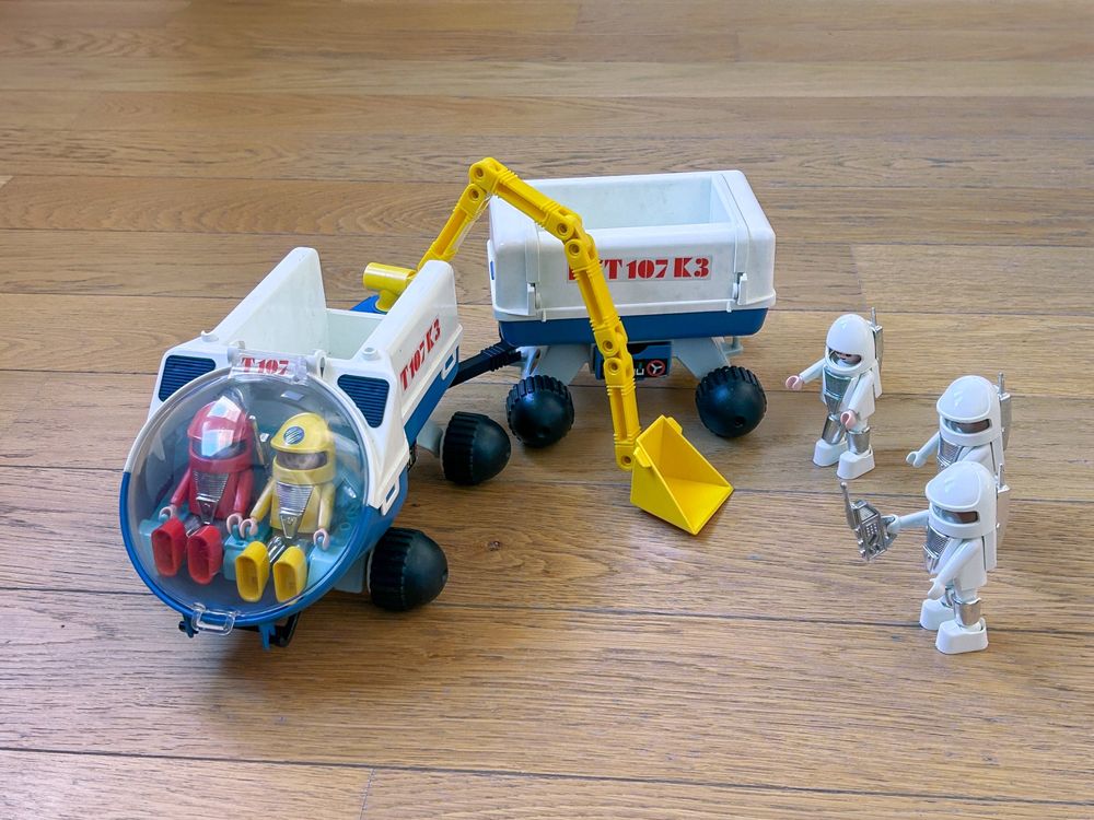 Playmobil Vintage Espace – Playmospace – Véhicule Remorque + Cosmonautes – 3559 (1982)