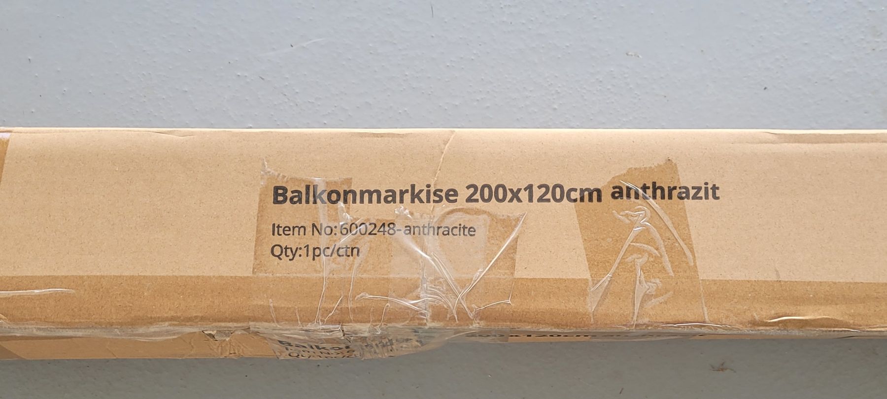 Ombrelloni: Balkonmarkise 200x120cm anthrazit neu. – Nuovo e nell'imballaggio originale da Marbach LU venduto da bea_nf78 3