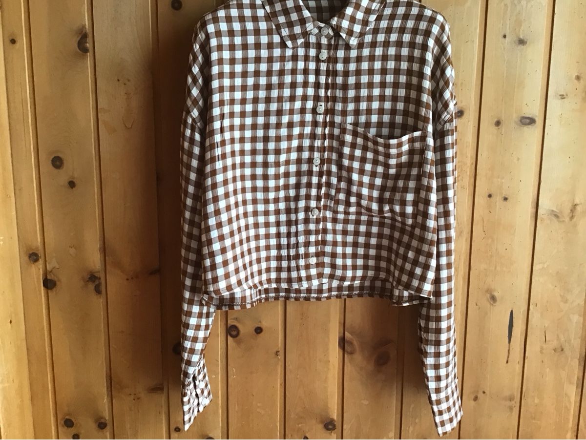 Camicette: Bluse Karo braun Grösse 36/38 kurz  – Usato da Samedan venduto da dim_wd9v 1