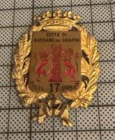 Bassano del Grappa Brosche, Vintage, Italien, Goldfarben