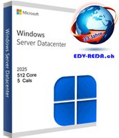 Windows Server 2025 Datacenter 512 CPU-Kerne und 5 CALs