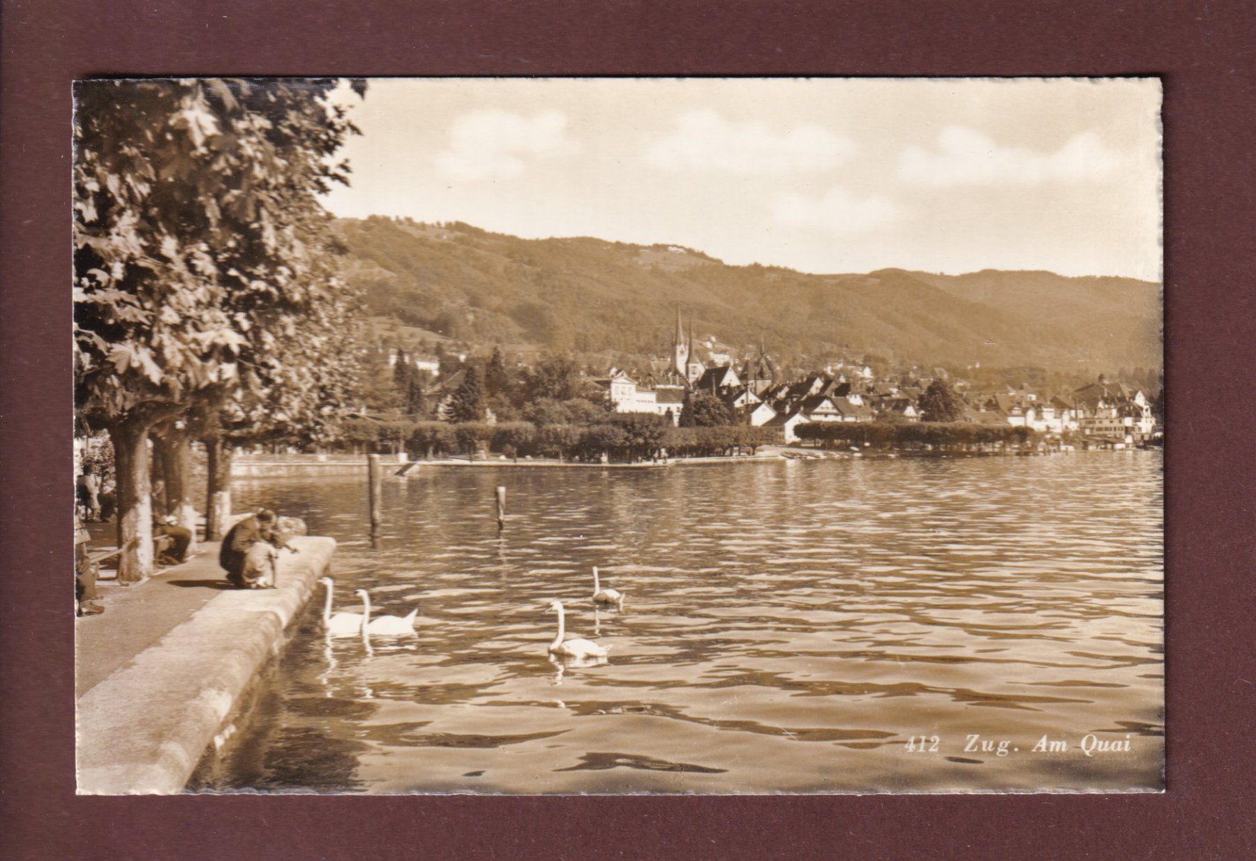 Cartoline postali: ZUG - Am Quai – Usato da Pully venduto da nicecards