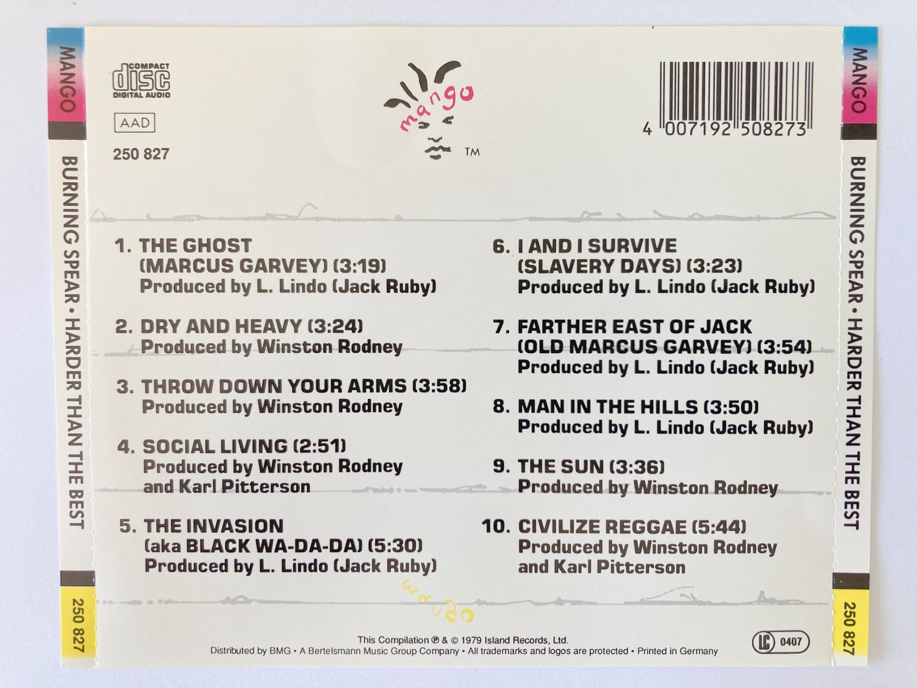 CDs: BURNING SPEAR - HARDER THAN THE BEST – Gebraucht aus Bottens von hotter-than-hell 1