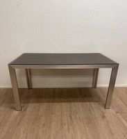 Mazuvo Contral Gartentisch Edelstahl-Optik grau