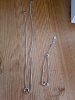 Xenox Schmuckset Halskette & Armband Silber rhodi