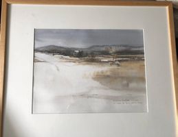 Tableau aquarelle Vallée de Joux près des Bioux, M. Bosshard