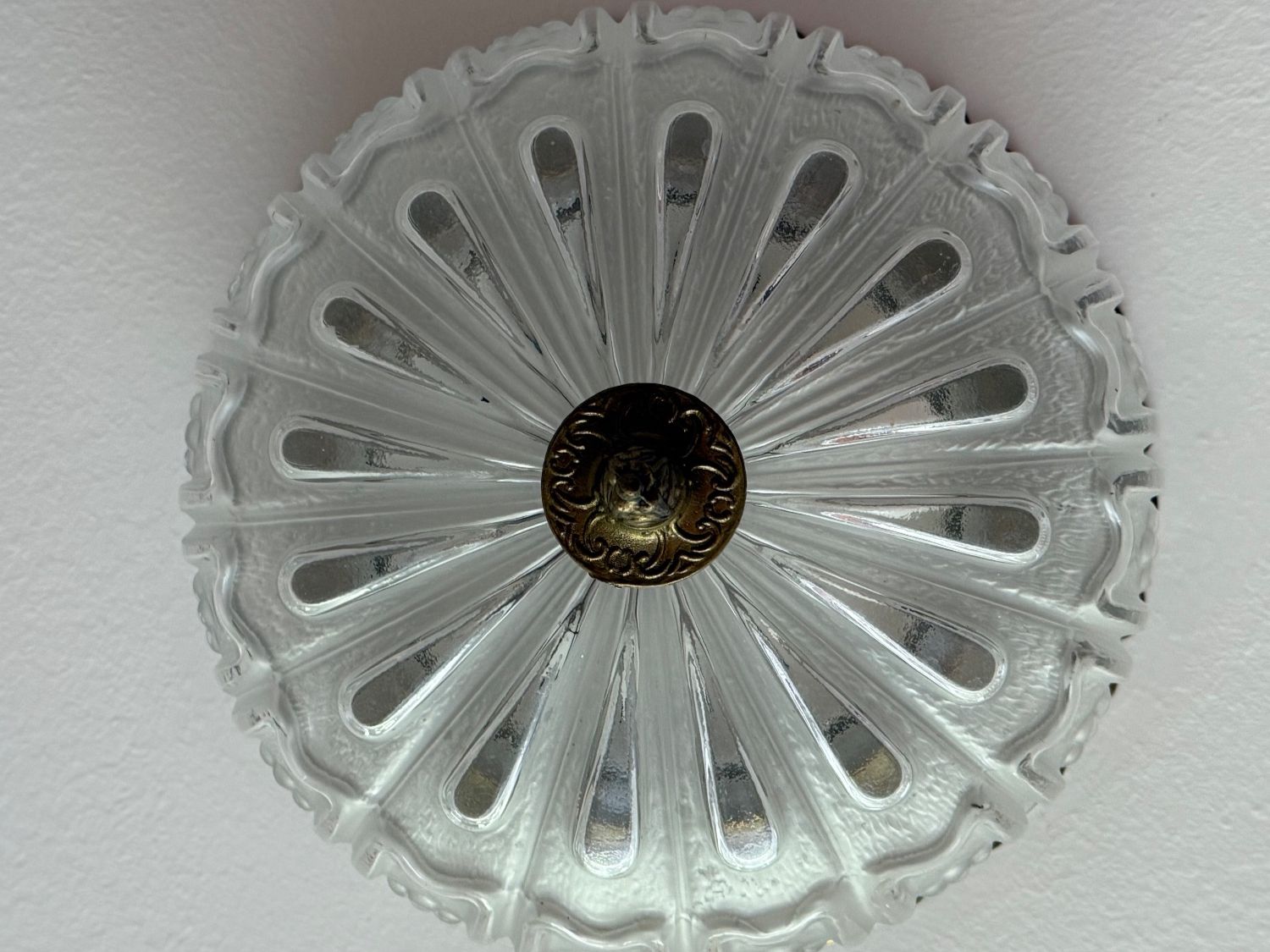 Lampadari & plafoniere: Deckenleuchte Messing & satiniertes Glas Ø 28.5 cm – Usato da Itingen venduto da uhu777 2