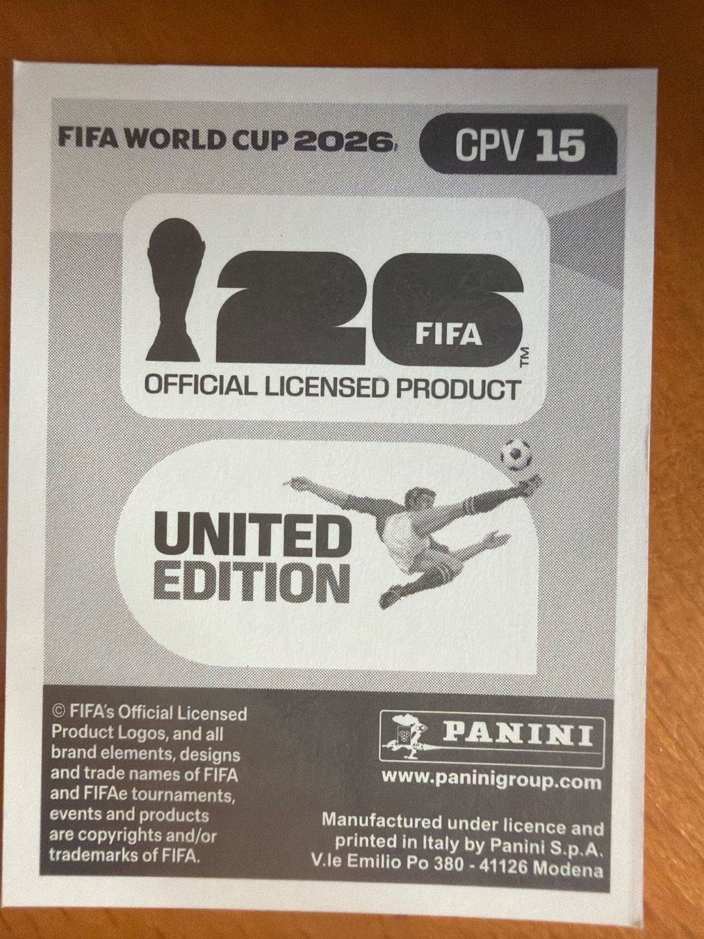 Panini Carte collezionabili: Panini CPV15 – Nuovo (secondo la descrizione) da Susten venduto da Rechnun 1