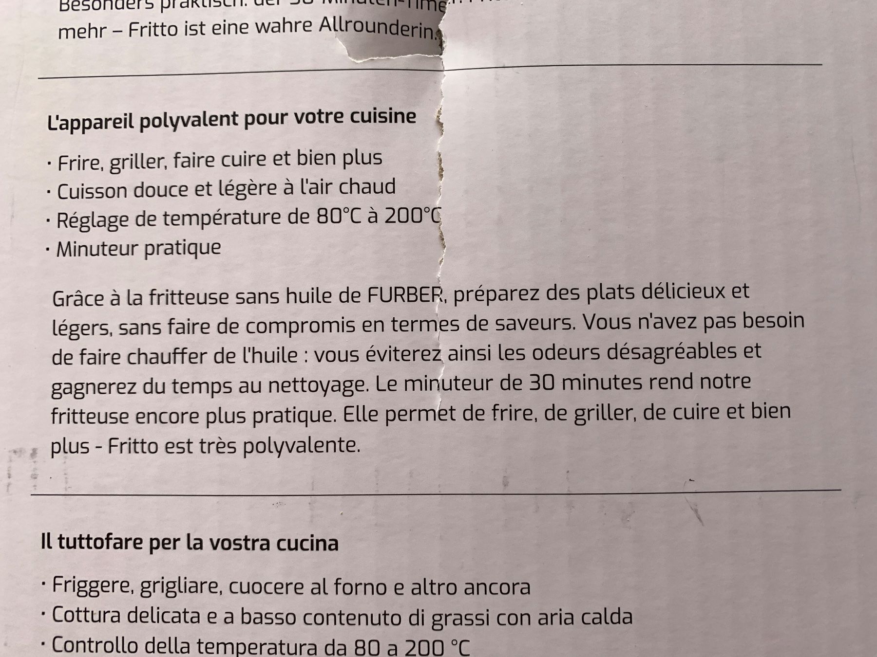 Appareils de cuisine: Frire sans huile – D'occasion à Torgon par ber_8ktt 4