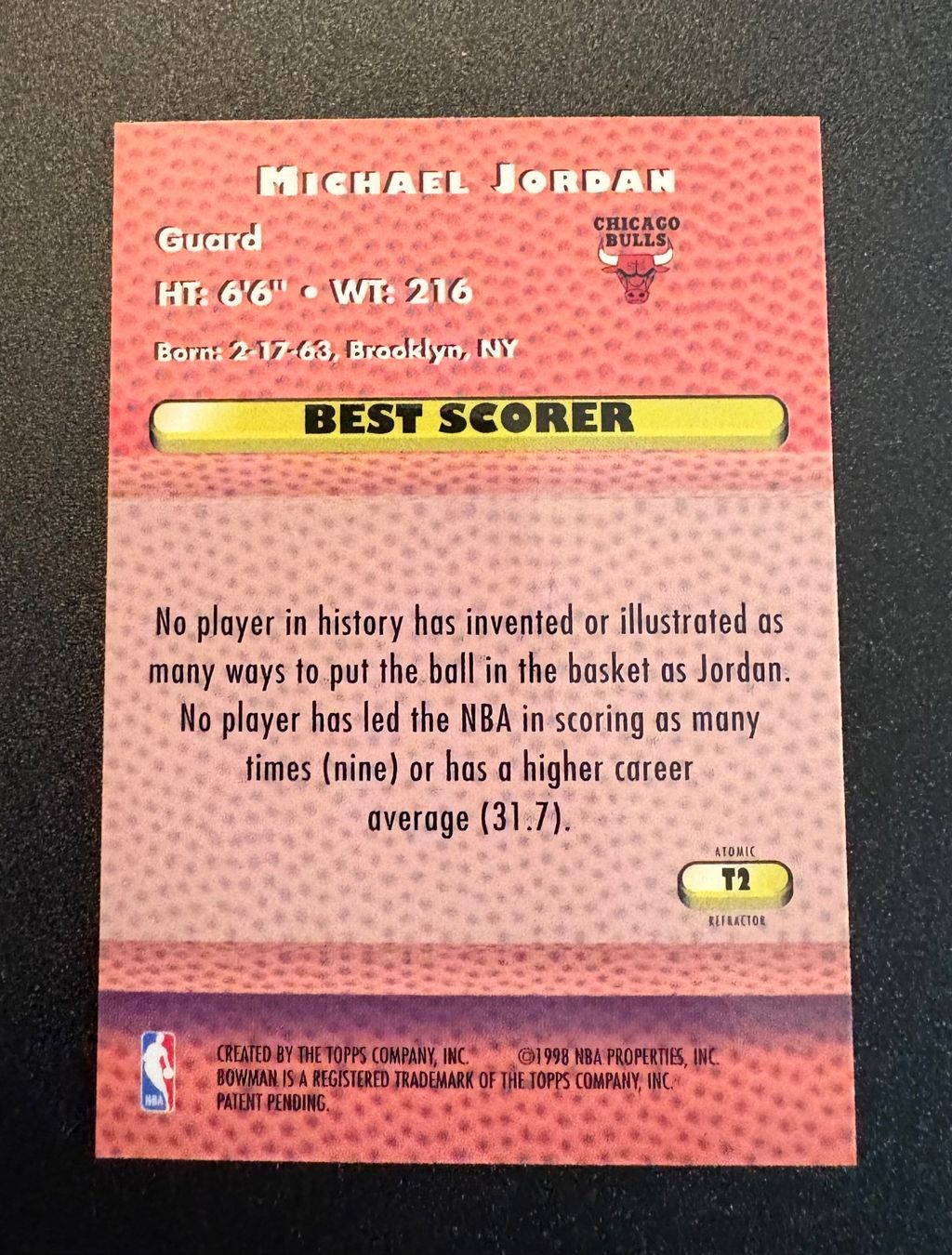 Nba Carte collezionabili: NBA Michael Jordan Bowmans Best Techniques Atomic Refracor – Nuovo (secondo la descrizione) da Muttenz venduto da joba23 1