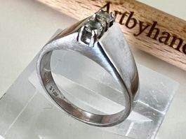 Silber 800 Bergkristall - Nordischer Modernist-Ring STAV