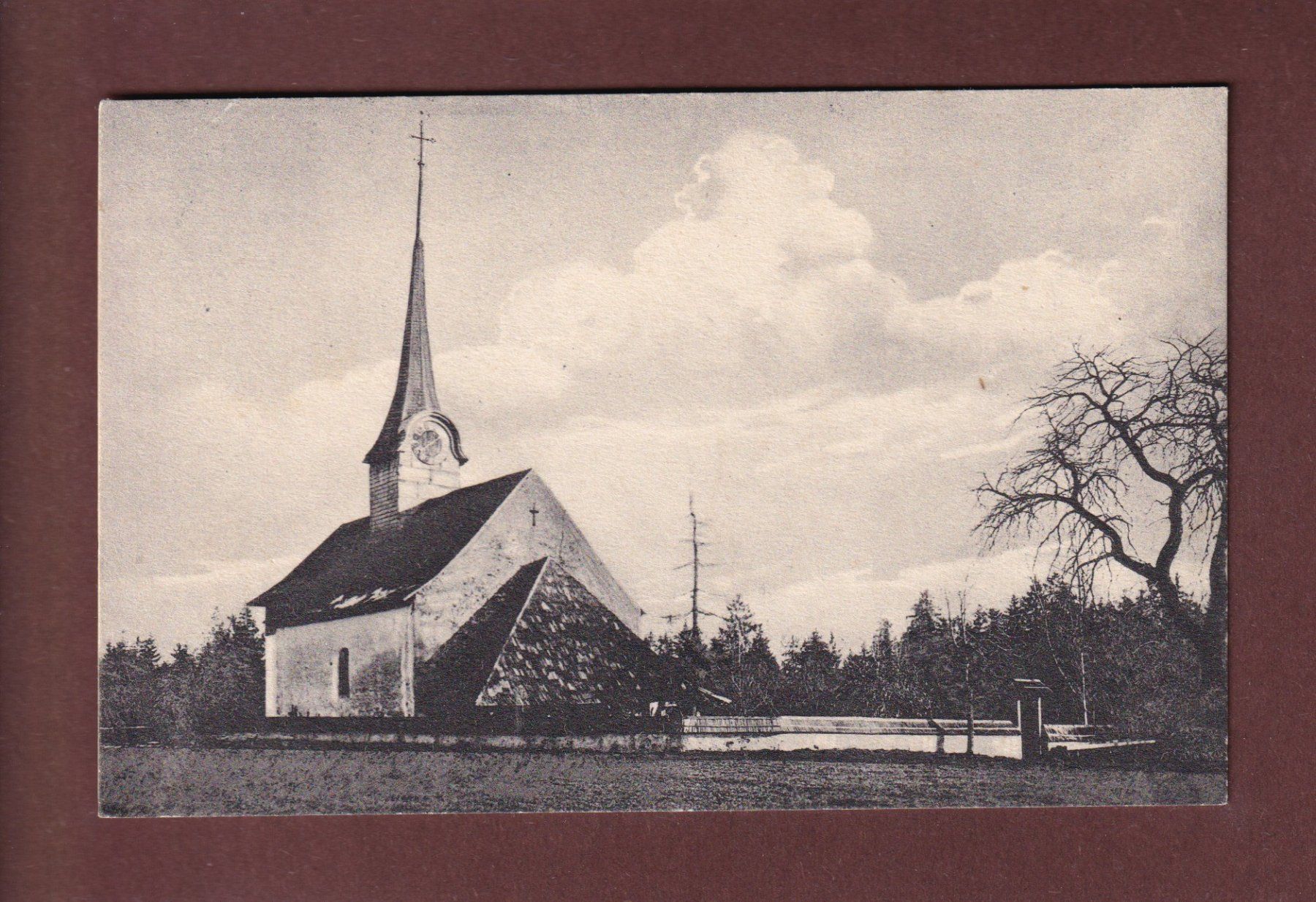Ansichtskarten: ROTHENBACH - Kirche - 1917 // Eckbug // – Gebraucht aus Pully von nicecards-shop