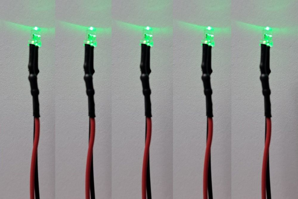 LED Blinker 5 Mm – 12 VDC, Grün, Polyamid-Gehäuse, Einbauleuchte, 150 Mm Kabel
