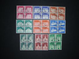 1968 Nr. 412-417+419+420+422 im 4er Block mit ET Stempel