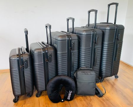 7er Koffer XXL SET Hartschalenkoffer wayBAG in Schwarz NEU