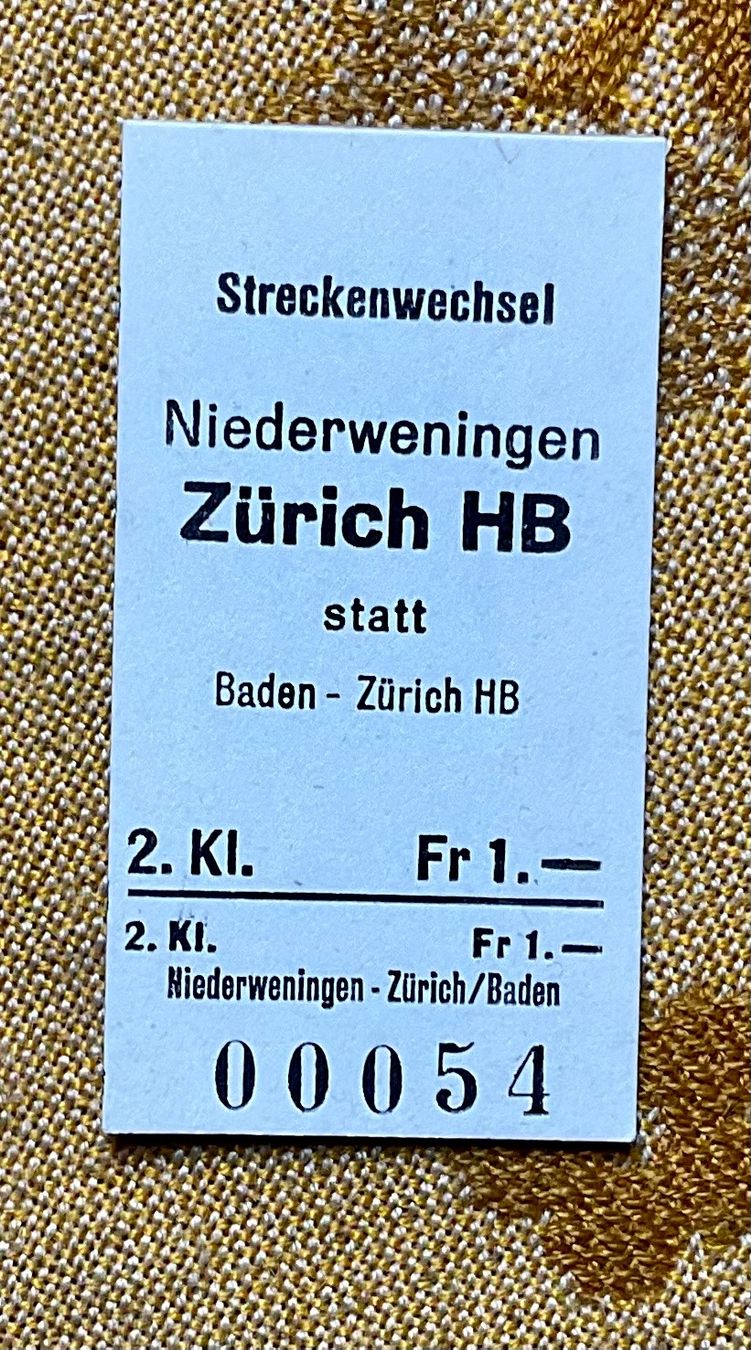 Billets: Altes Billett aus Karton – D'occasion à Endingen par nathan05