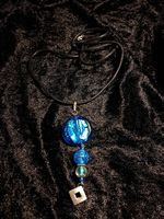 Halskette Blau Silber