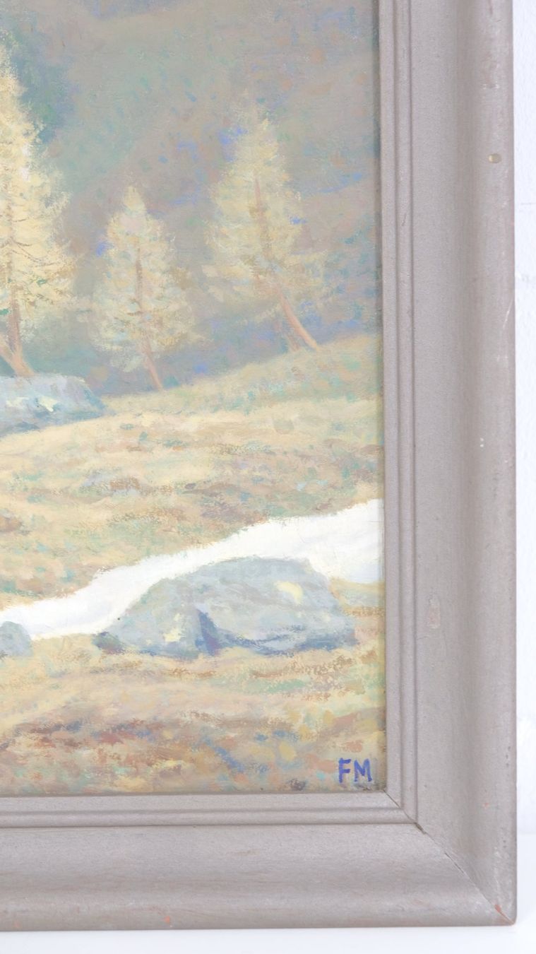 Dipinti: Original Antikes Gemälde - Berglandschaft - um 1900 – Usato da Volketswil venduto da brockipfannenstil 3