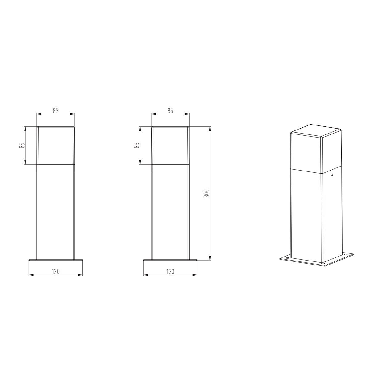 Lampade: LED Aussen Stehleuchte, 30 cm x 8 cm – Nuovo (secondo la descrizione) da Kreuzlingen venduto da Smart-Light 5
