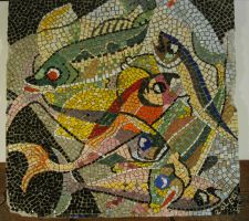 Lea Zanolli Mosaikbild mit Fischen