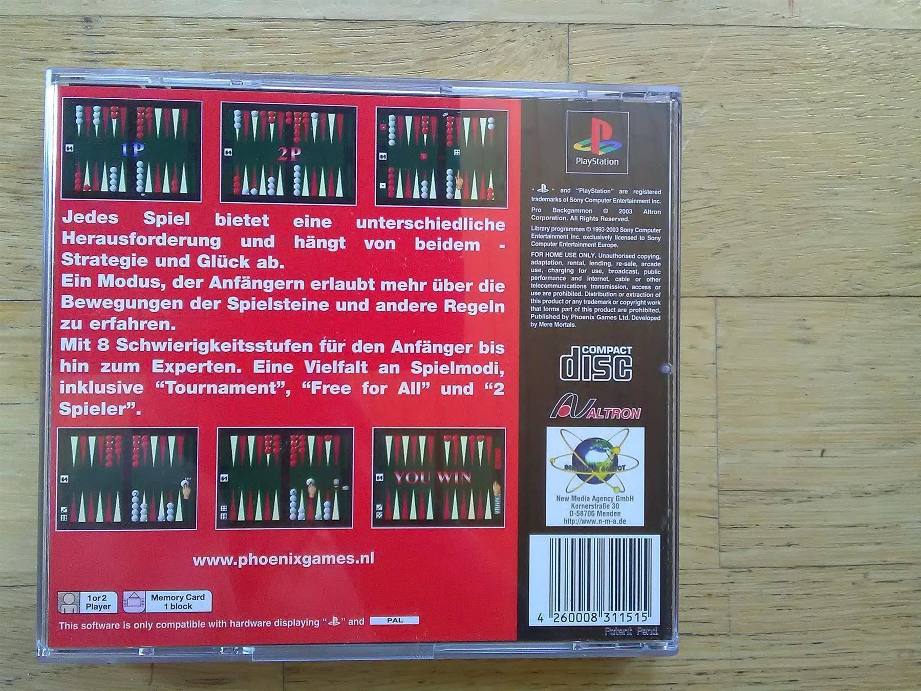 Sony Spiele: Pro Backgammon          (PS-1) – Gebraucht aus St. Gallen von elk2021 4
