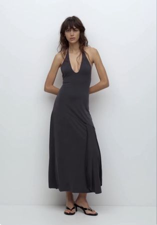 Pull&Bear Long Halter Dress Maxikleid S