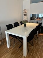Esstisch weiss Hochglanz (leichte Kratzer, Verfärbungen)