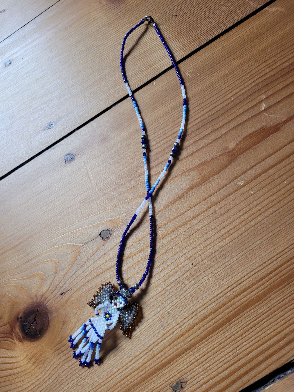 Catenine: Kette aus Glasperlen (Engel), Handarbeit,  Hals-Schmuck – Usato da Binningen venduto da franzfritz 2