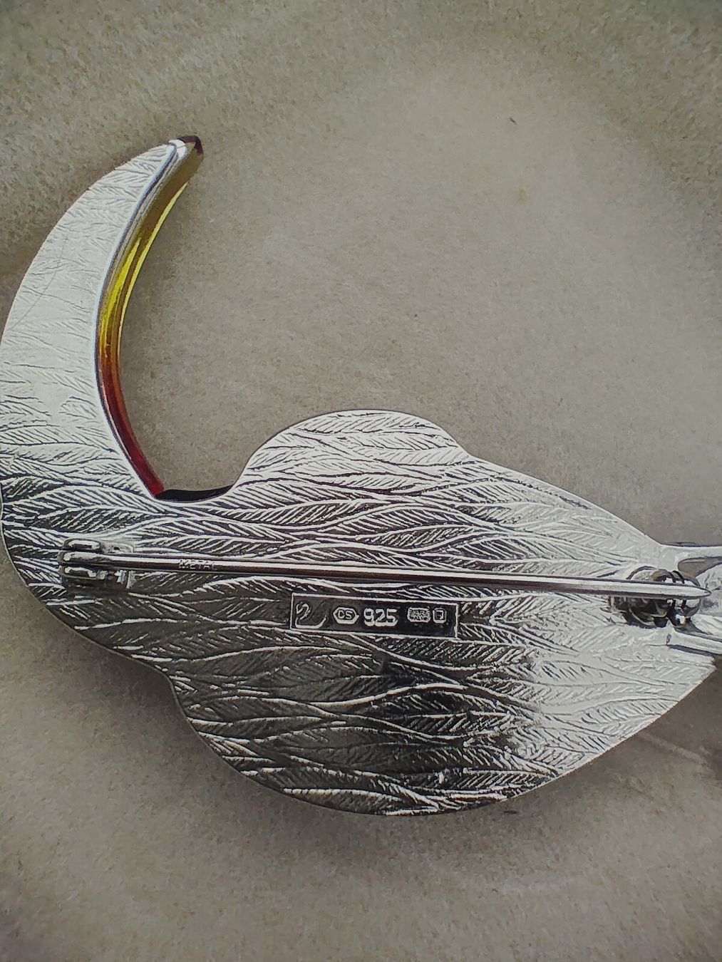 Swarovski Spille & Fermagli: Daniel Swarovski Brosche Tukan, 925er Silber – Usato da Hunzenschwil venduto da Actaea 1